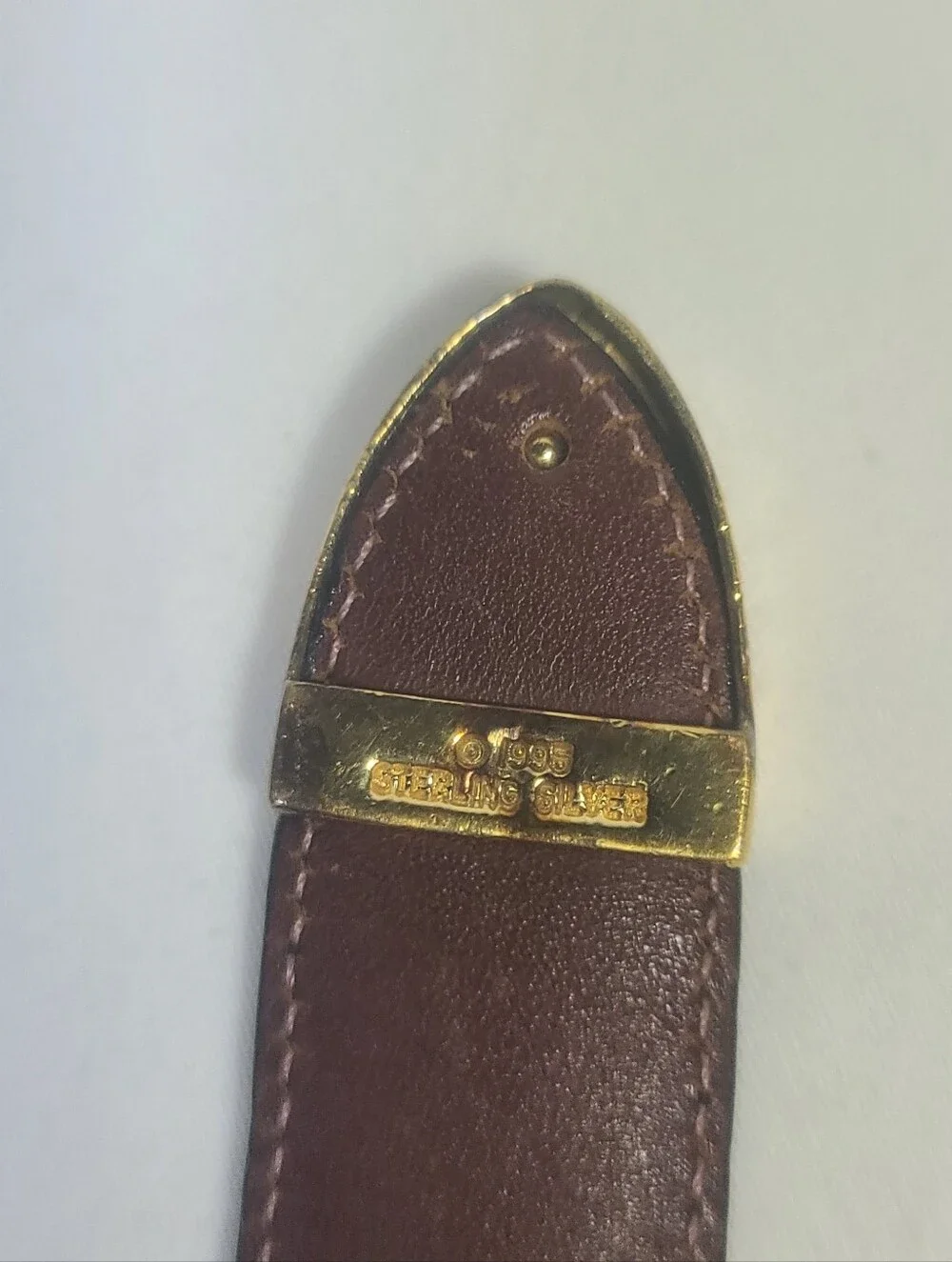 Alexander’s Sterling Silver Gold Plated Black Alligator Belt & Buckle USA Sz 34